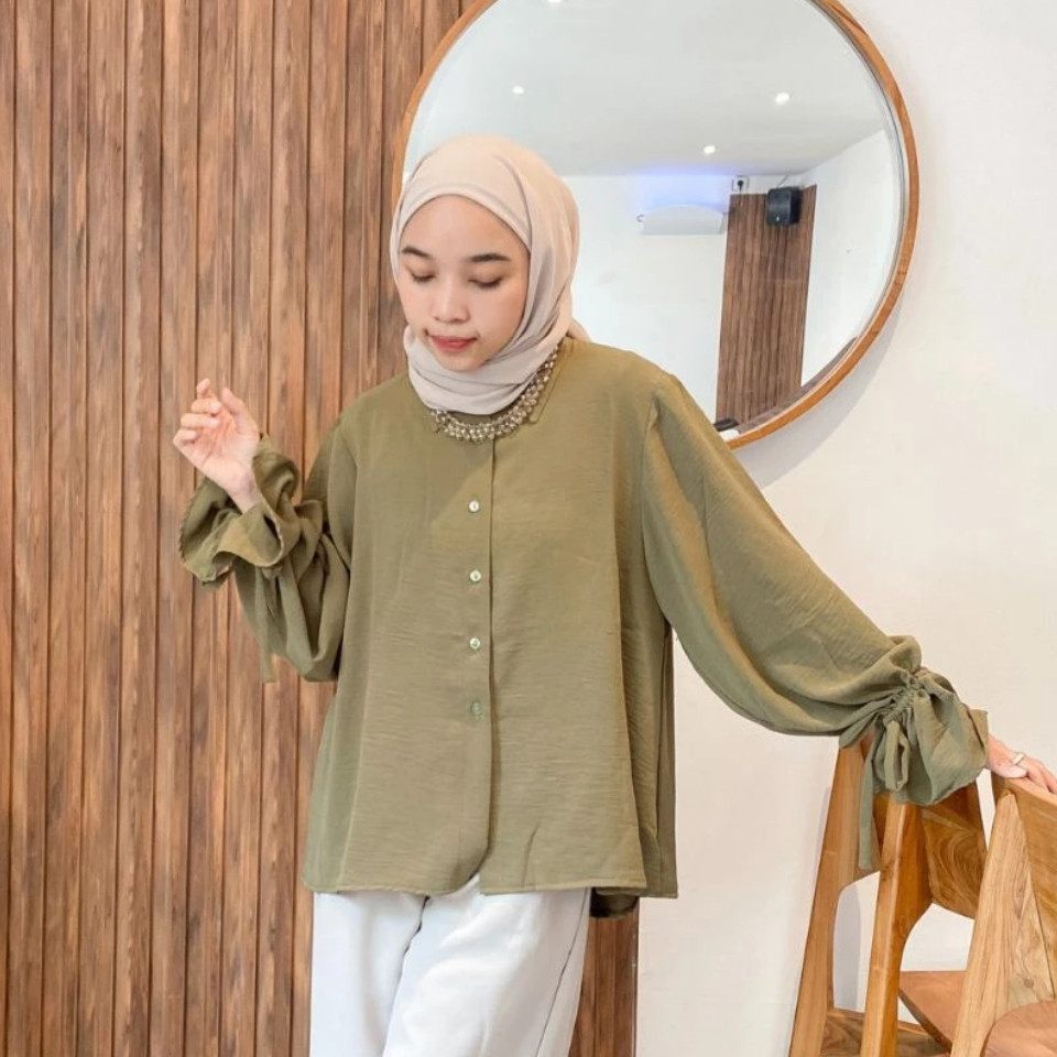 Aleya Top Crincle Jumbo Oversize Premium