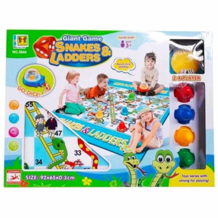 mainan ULAR TANGGA JUMBO mainan anak balita dewasa kids keluarga snake ladder