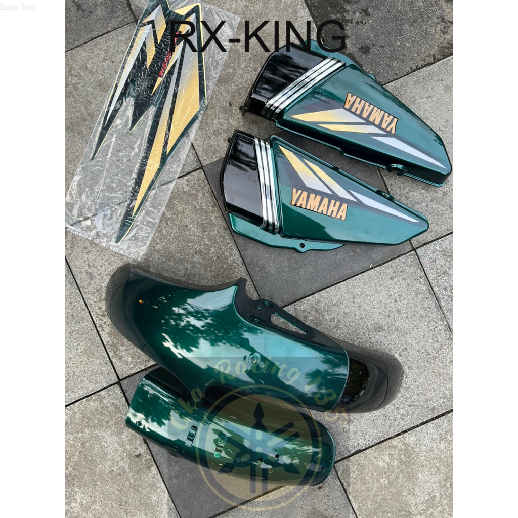 Spakbor Depan belakang dan tepong bok aki Rx king 2002 hijau botol cat rapih warna sesuai aslinya ku