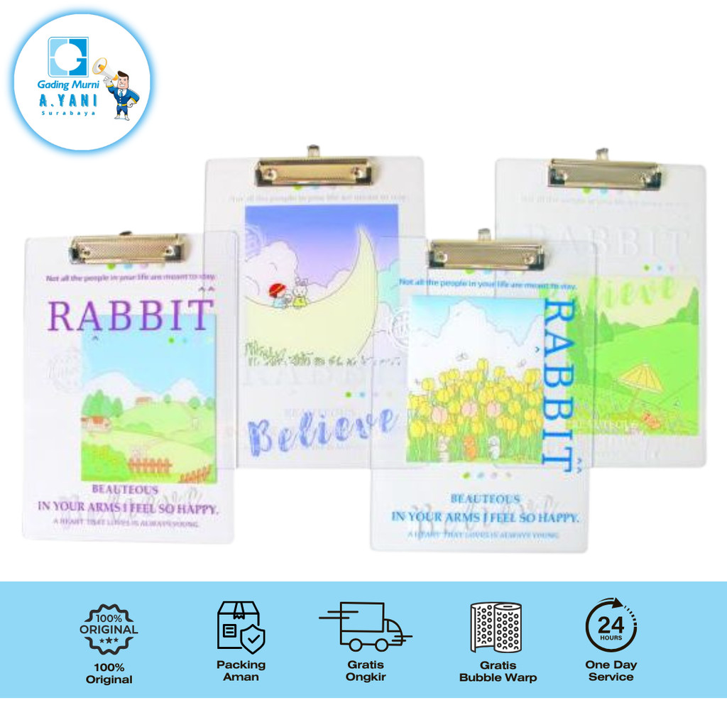 GM CLIPBOARD ACRYLIC TYPE 6029 A4 PAPAN DADA UJIAN AESTHETIC
