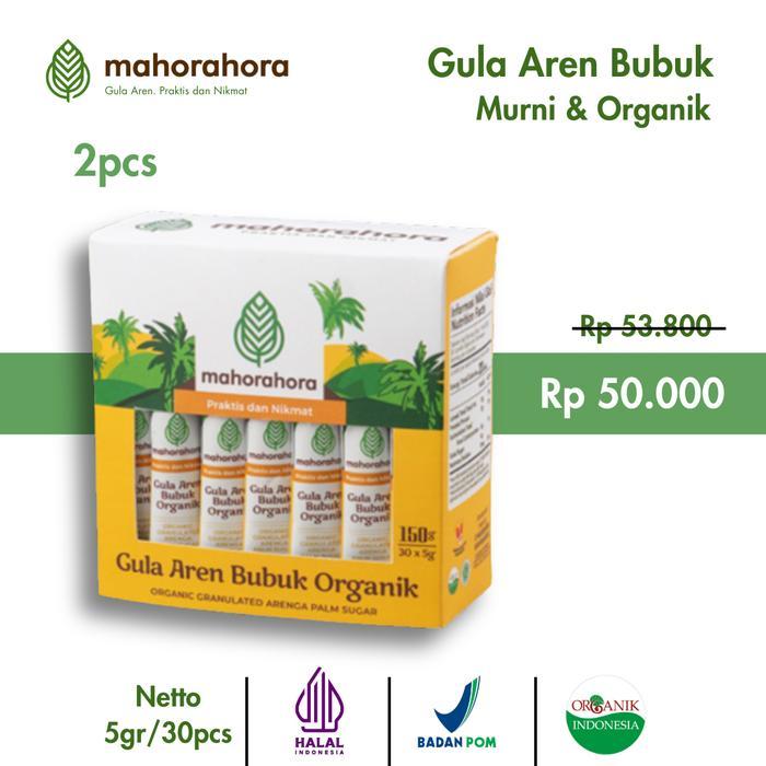 [JODO GROSIR] Gula Aren Sachet Bubuk Murni dan Organik Mahorahora - 30 pcs 2 Box