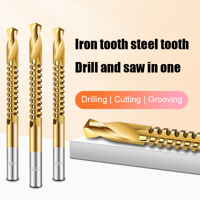Bor Slot Kayu Bor Gergaji Batang Lurus Bor Gigi Gergaji Baja Kecepatan Tinggi