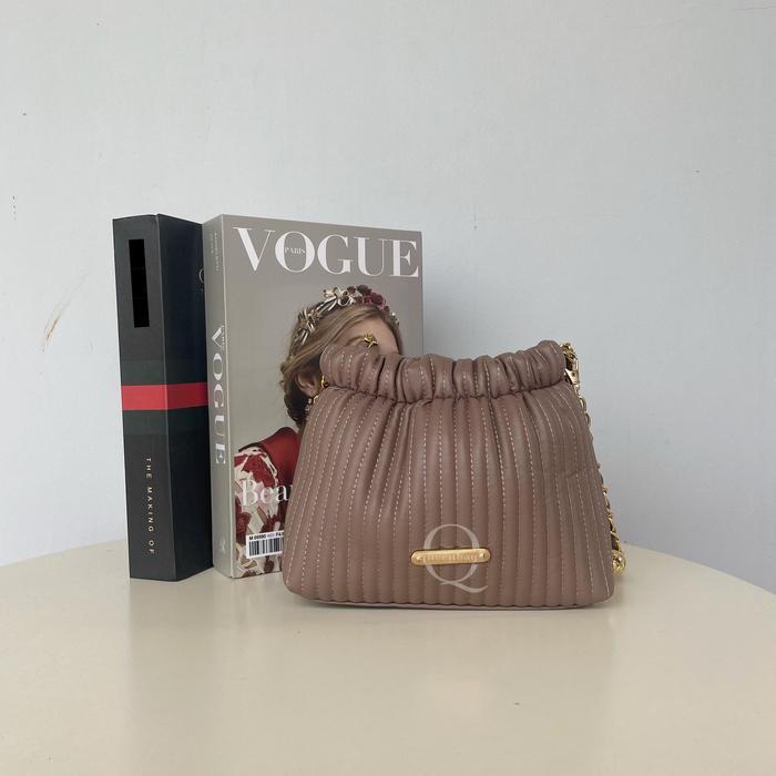 Lunav Style (Beli Lokal) Queenbags - Tas Bahu Puffy Terbaru - Sunny Bags - Mocca