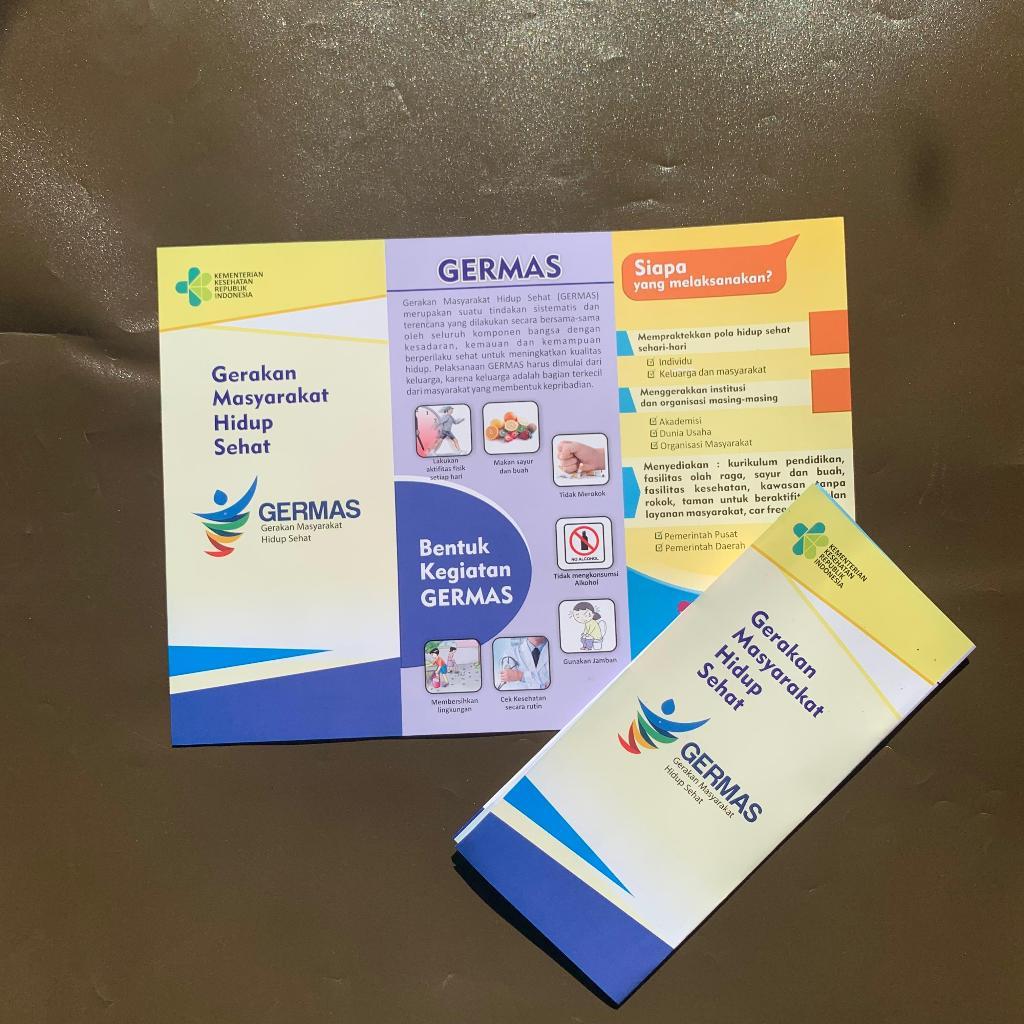 Brosur Kesehatan, Leaflet Gerakan Masyarakat Hidup Sehat, Brosur Bentuk Kegiatan GERMAS