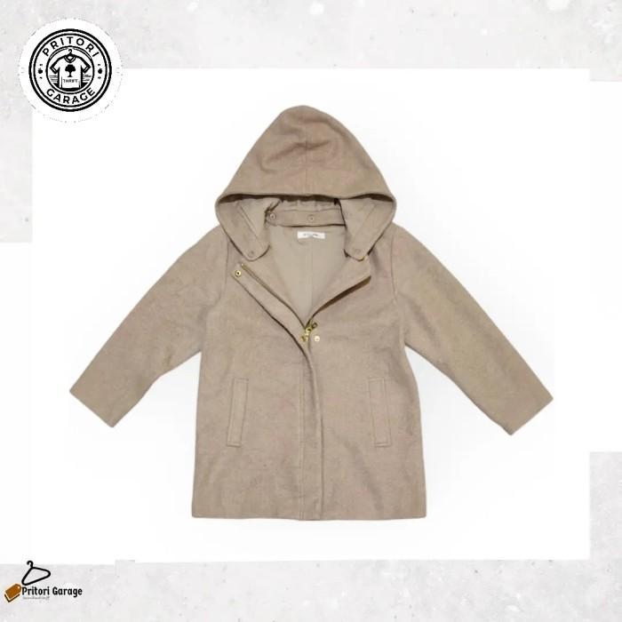 Parka Sherpa Wool Hoodie Blazer Jacket Global Work Earth Peach Pink Color Vintage XS