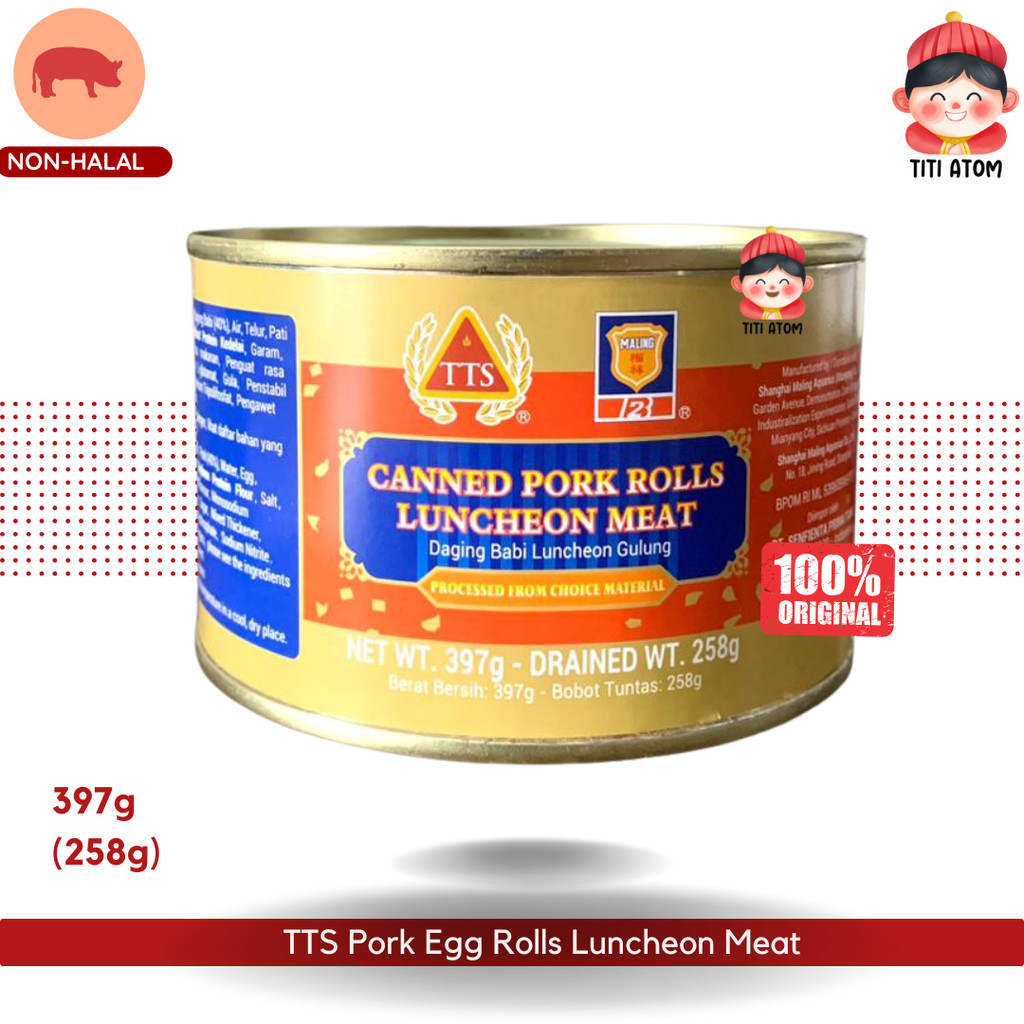 TTS Maling Pork Egg Roll Luncheon Meat Ham Babi Telur Gulung 397g