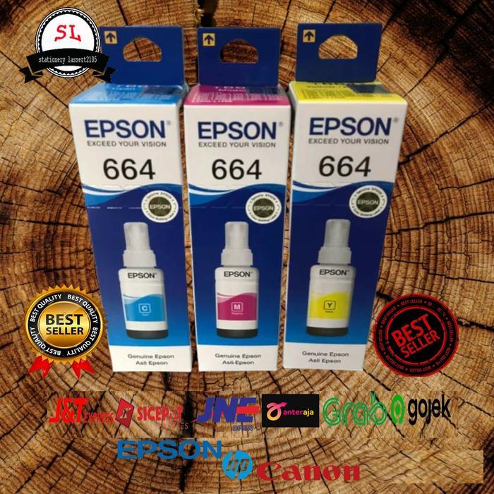 Aquacells | Tinta Epson 664 Original for L100 L110 L200 L210 L350 L360 L565 - Hitam
