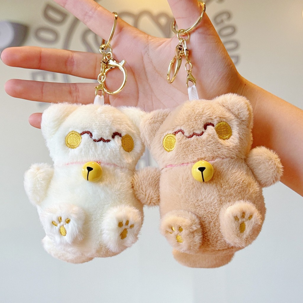 Gantungan Kucing Lucu Mainan Boneka Plush Lonceng Pesona Tas Kucing