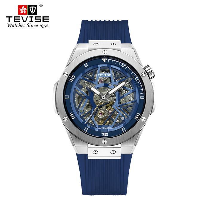 Jam Tangan Pria Automatic Tevise Original Berkualitas Tinggi - Blue