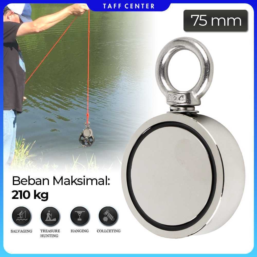 Taffware Magnet Gantungan Round Hook Strong Neodymium 75mm - D75