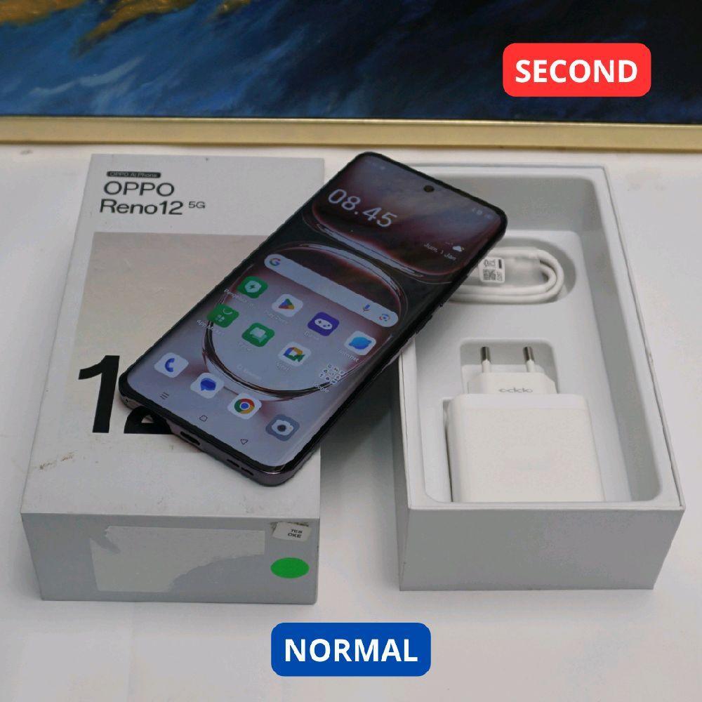 OPPO RENO 12 12/512 GB (5G) HP SECOND ORIGINAL SINAR MUTIARA CELL