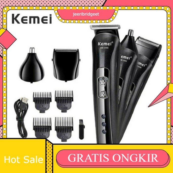 Clipper Kemei KM-1506 Alat Mesin Cukur Rambut Kumis Jenggot Kemei 1506