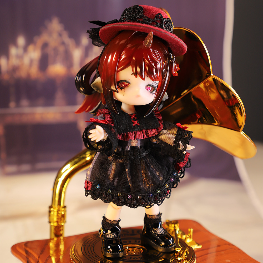 Ob11 Doll Dark Magic Queen Lolita Set Dress Vintage Doll maid dress skirt suit For Ob11,Molly, Gsc,1