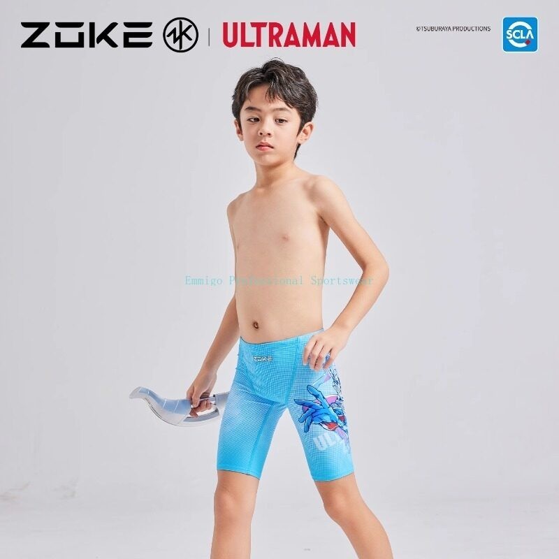 Celana Renang Anak Laki-Laki Zoke Boy Racing Bahan Hidrofobik Zoke Ultraman, Celana Renang Kompetisi
