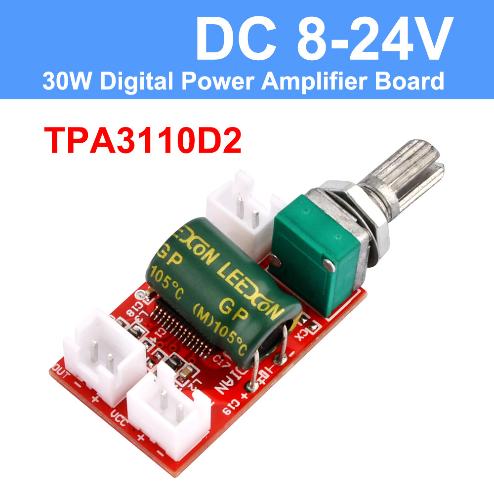 DC 8-24V TPA3110D2 Mono gital Amplifier Board AMP Module 1 * 30W gital Amplifier Board Auo Stereo So