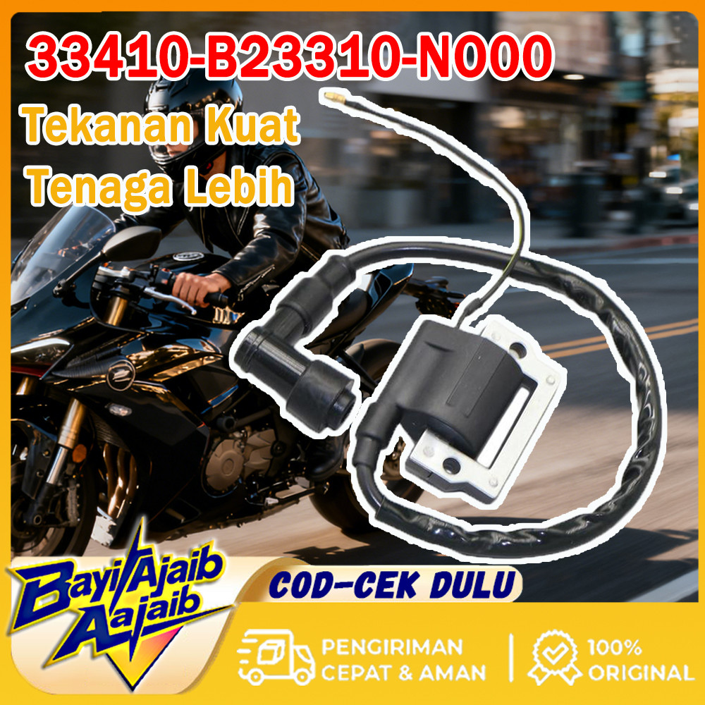 Koil Pengapian Tegangan Tinggi Sepeda Motor A100  33410-B23310-N000 RM JOWO COIL Pengapian Paket Tin