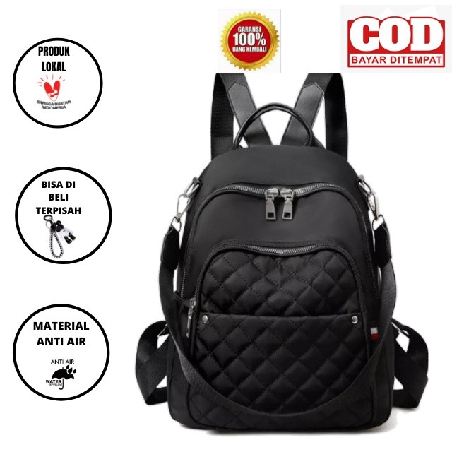 Tas Ransel Wanita Korea Terbaru Kekinian Bahan Anti Air/Tas Sekolah/Tas Gendong Remaja/Tas Gemblok B