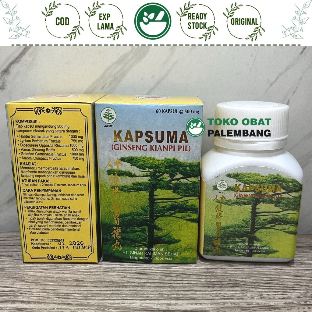 PROMO NEWW STOCK ~ nusafarma.id | KIANPI ISI 60 KAPSUL ~ penggemuk badan KAPSUMA GINSENG 60 KAPSUL k
