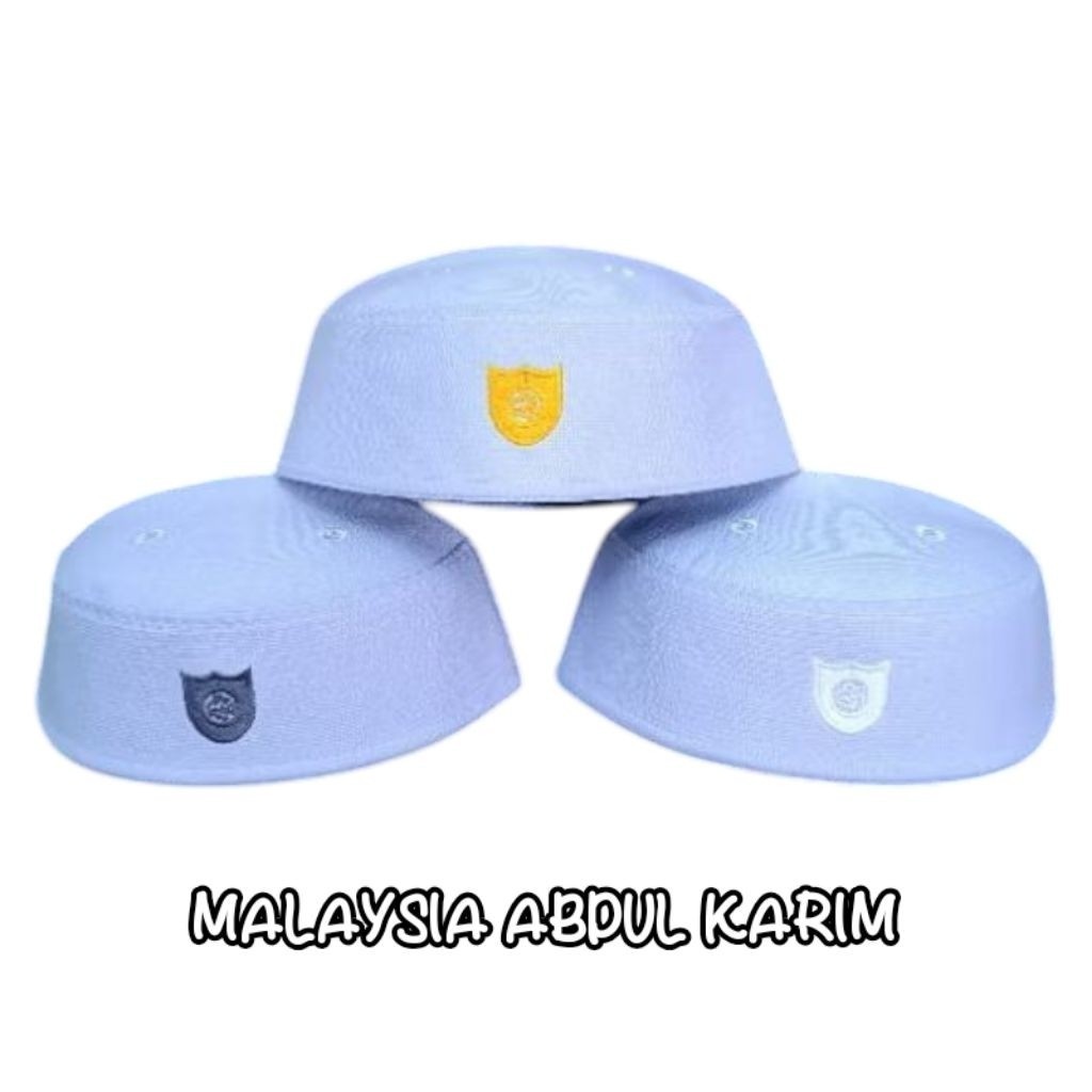 Peci Kopiah Songkok MALAYSIA LOGO ORIGINAL murah , Peci Malaysia Abdul Karim Ori , Peci Putih Malays