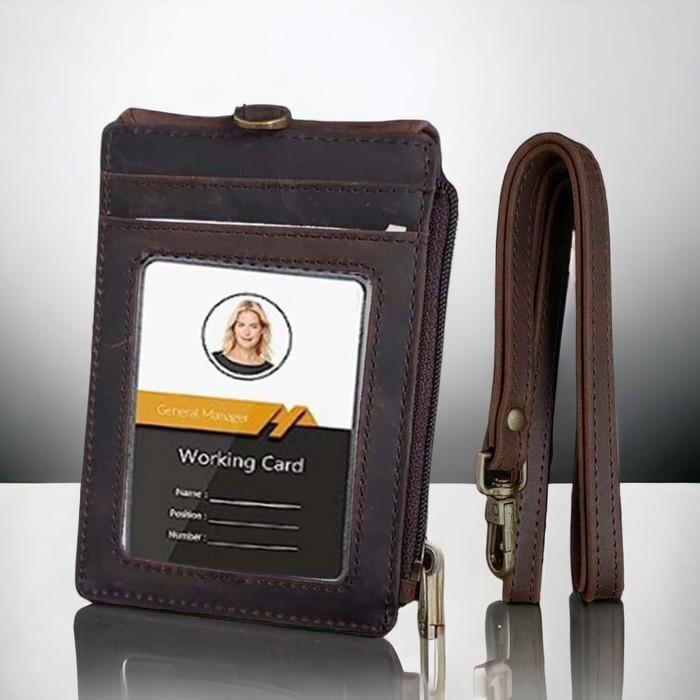 Reyfashion Store Dompet id card kulit asli crazy horse | slim wallet-ISHIYA POTALA- - coklat