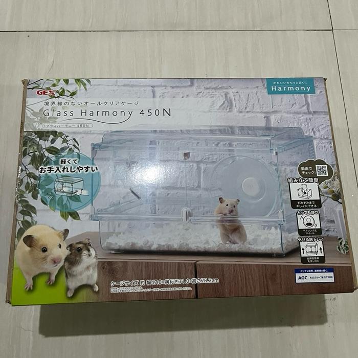 ezty store GEX Glass Harmony 450 Plus Premium (kandang hamster)