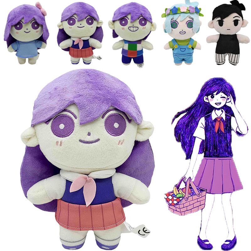 Horror Game Omori Plush Toys Cartoon Aubrey Kel Mari Sunny Basil Stuffed Dolls Sofa Decoration Plush