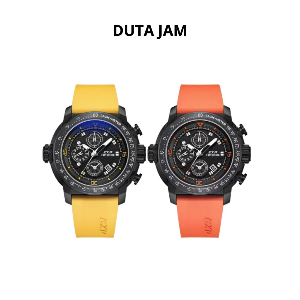 JAM TANGAN PRIA EXPEDITION E 6335 E6335 GCR SKYTROOPER FREE PATCH BOX SET RUBBER STRAP