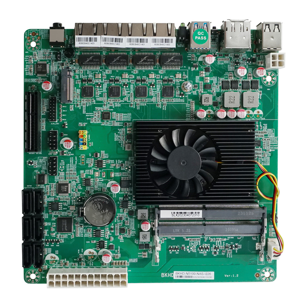 Topton N5105 NAS MOBO Mini ITX Industrial Motherboard 17x17CM Soft Routing Intel i226V B3 25Gbps 4*L
