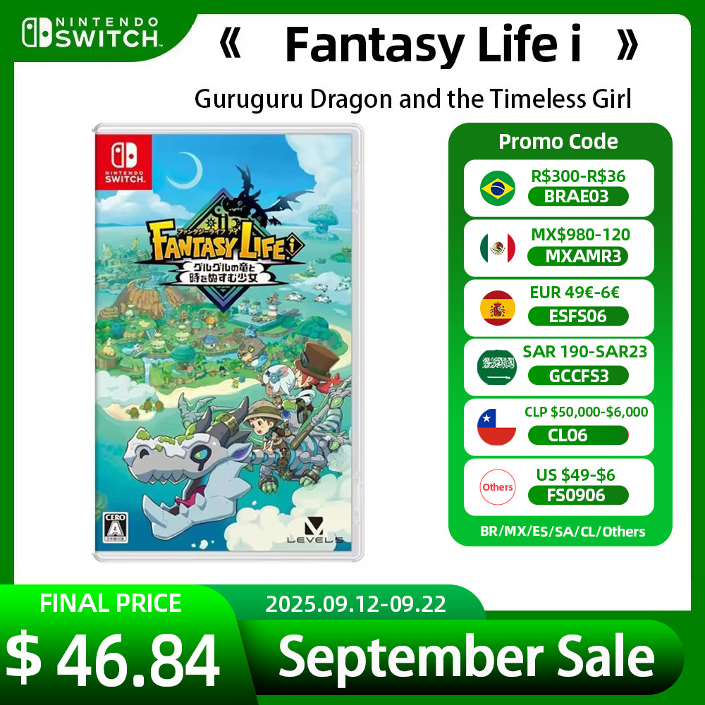 Nintendo Switch Game Deals - Fantasy Life i Guruguru Dragon and the Timeless Girl - Role Playing Gam