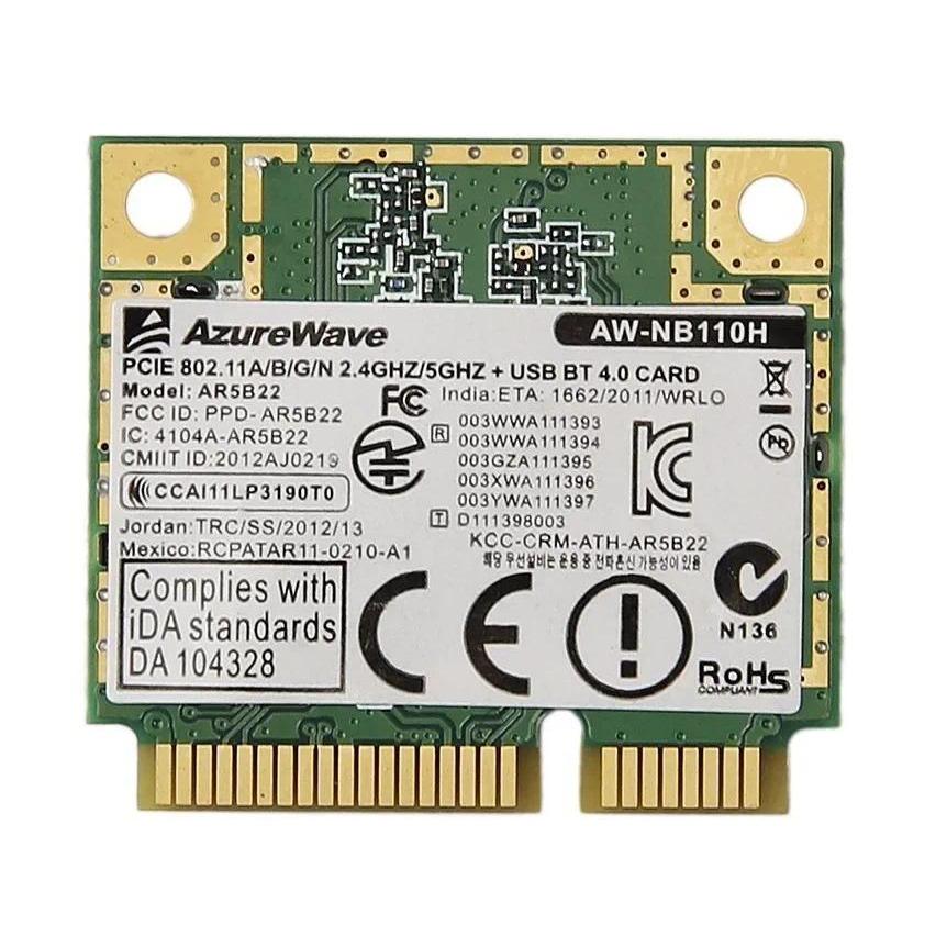 Wholesale NEW For Atheros AR5B22 AW-NB110H 2.4G/5.0GHz 300Mbps Wireless WiFi For Bluetooth 4.0 Half 