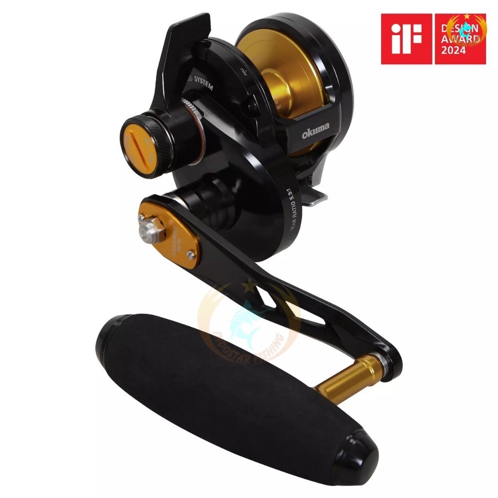 Indostar Surabaya Reel Pancing Overhead OKUMA Tesoro LDJ (TLJ-2000NLA) Lever Drag Jigging Reel Handl