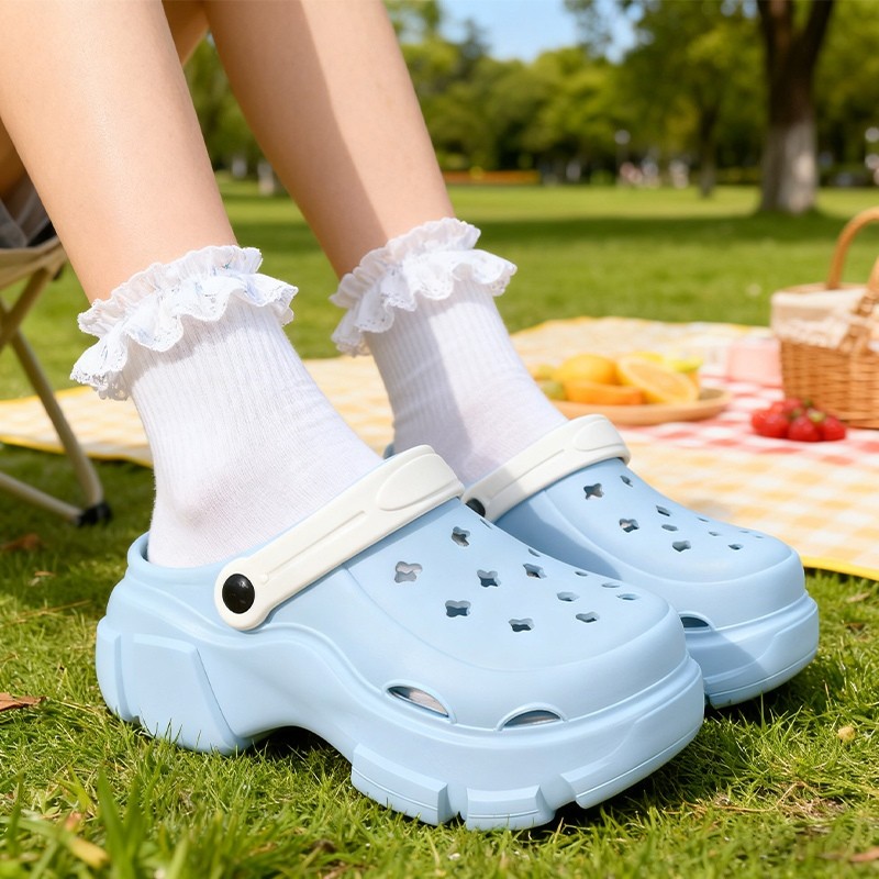 KUMADA Sandal Baim Wanita Kekinian Tinggi Wedges Sandal Jelly Wanita Sandal Fuji Wanita Korea Tinggi