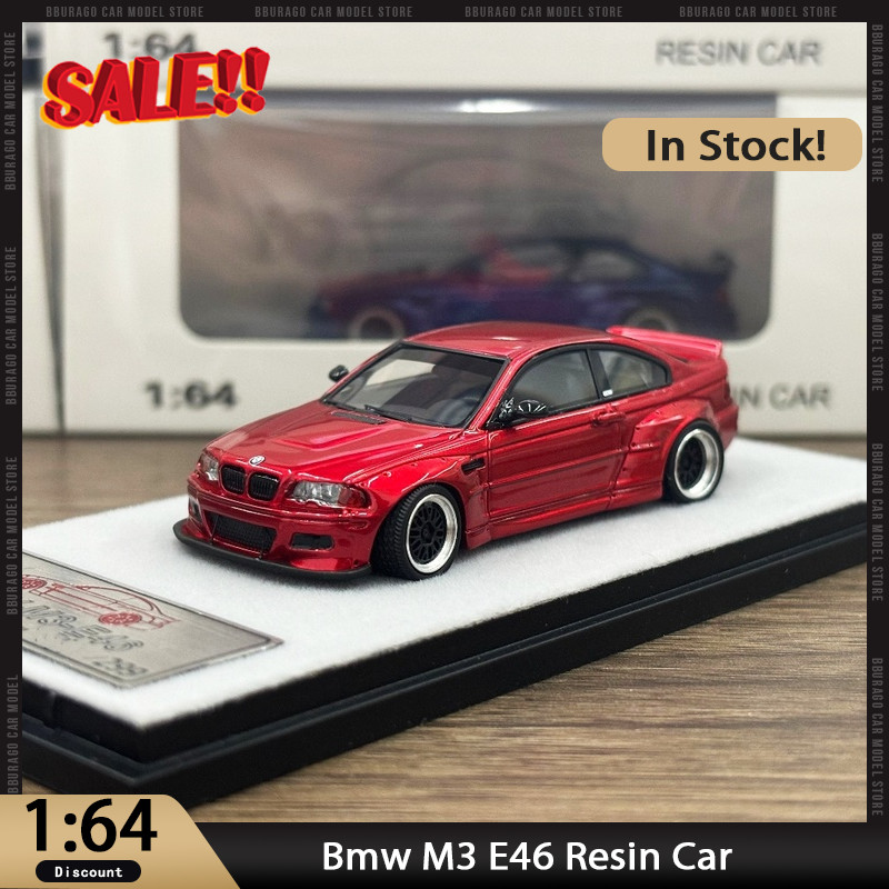 New In Stock Qian 1:64 Bmw M3 E46 Resin Car Miniature ecast Bmw Ornaments Custom Toys Kids Gift