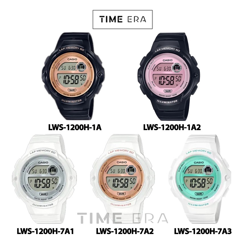 ORIGINAL Casio General LWS 1200H-1A / LWS-1200H-7A1 7A2 Jam Tangan General Lap Memory 60 Digital Kar
