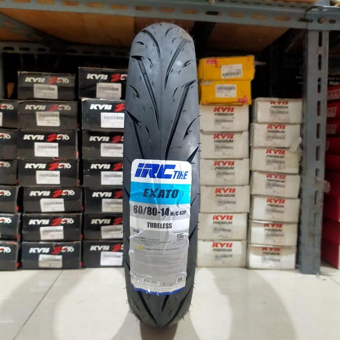 Ban Motor Matic / IRC Exato 90/90 80/90 80/80 70/80 Ring14 Tubeless Gratis Pentil - 80/80-14