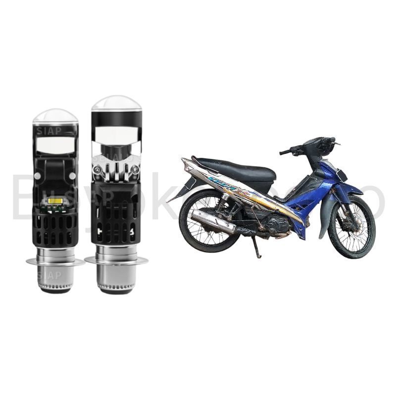 1pcs Lampu depan LED H6 Mini BiLED motor Yamaha Vega Byk