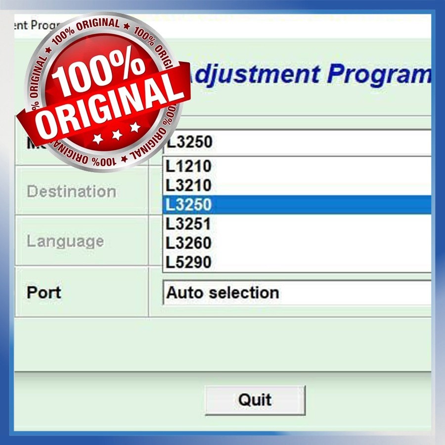 Resetter / Reseter / Reset Printer Epson L1210, L3210, L3260, L5290