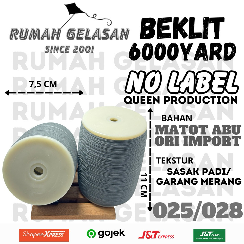 SETIALARIS STORE Gelasan MATOT ABU Ori 6000Yard Beklit 025/028 - IMPORT (Beli 2 SUDAH HARGA GROSIR)