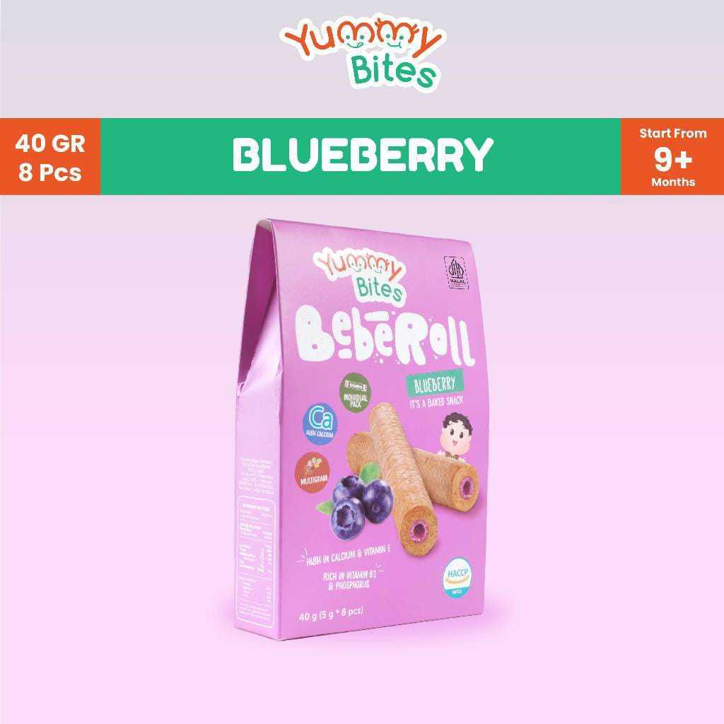 YUMMY BITES-YUMMY BITES BEBEROLL BLUEBERRY 40GR