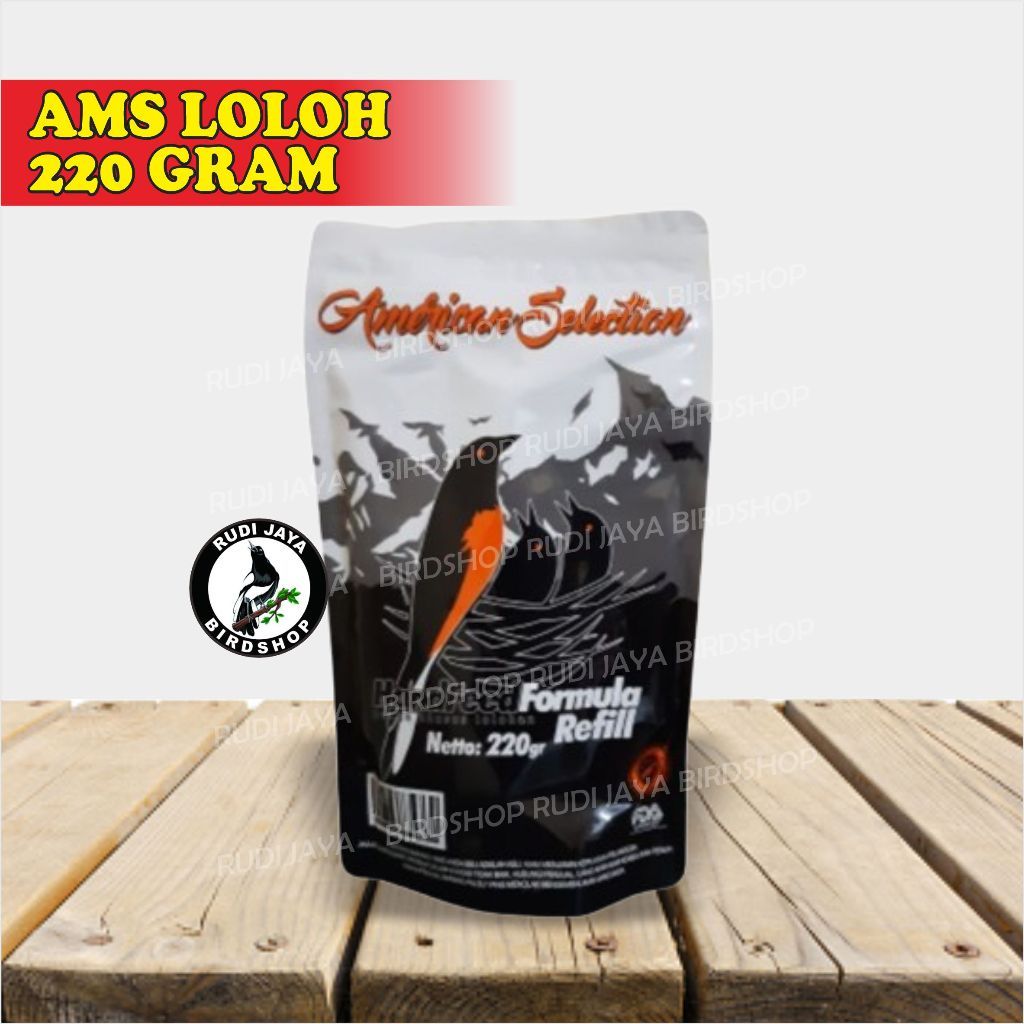 [ Promo ] || AMS LOLOH 220 GRAM KECIL AMERICAN SELECTION PELET PAKAN MAKANAN ANAKAN PIYIK LOLOHAN BU