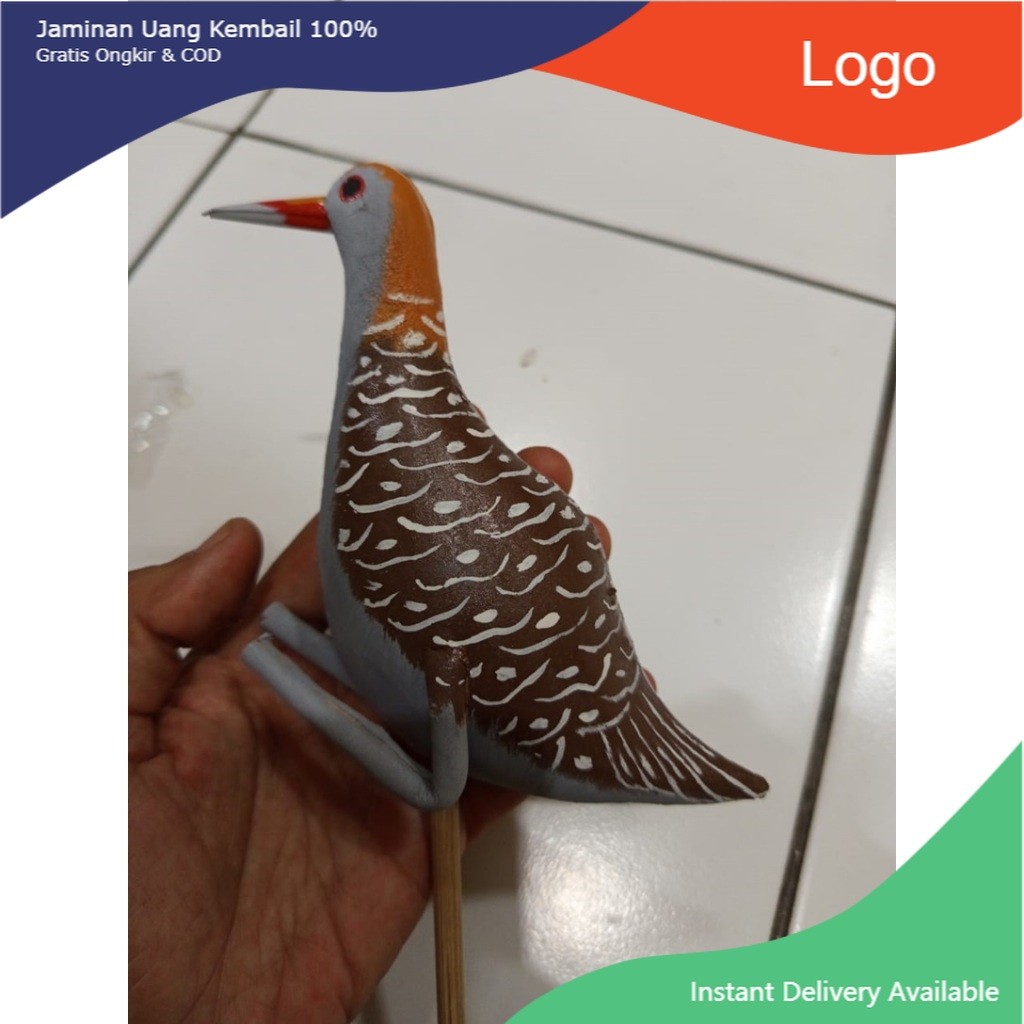 JONTROT BURUNG SINTAR PATUNG MANDAR PADI MIRIP ASLI TAHAN AIR