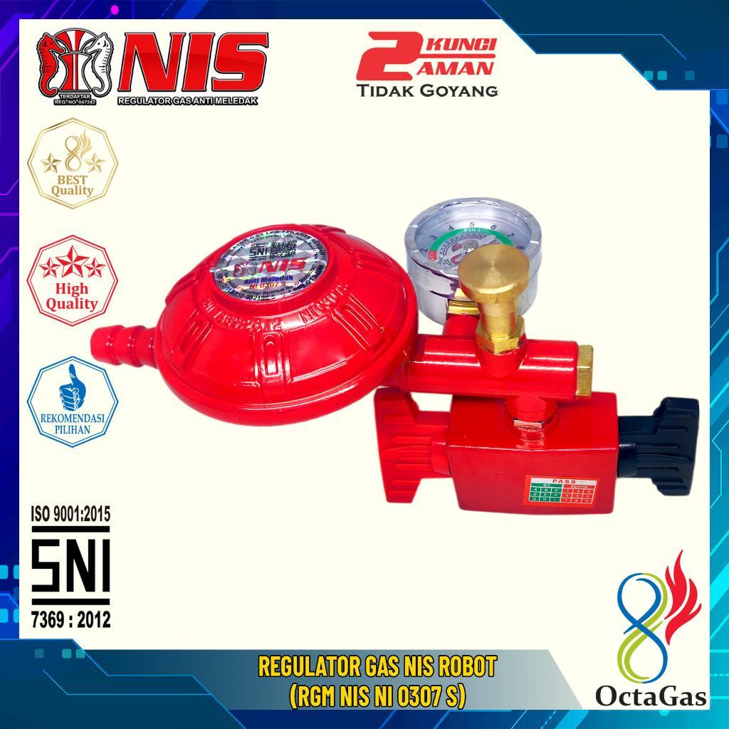 Nis Regulator Kompor Gas Robot (NI 0307 S) - Tekanan Rendah