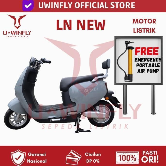 Sepeda Motor Listrik Uwinfly X6 Garansi Resmi [Terlaris] [Terbaru] - Orange - LN PRO Putih