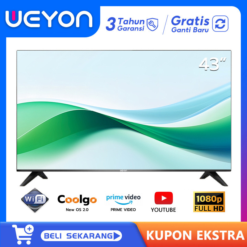 Promo WEYON TV Smart 43 inch Digital TV 43 inch Smart TV LED 43 INCH Coolita OS FHD Televisi Murah G