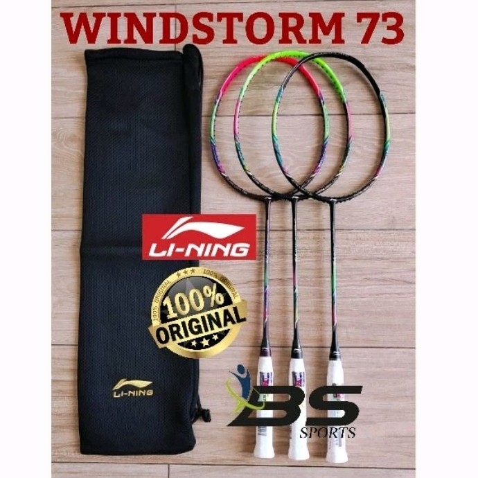RAKET BADMINTON RAKET LINING WINDSTORM NANO 73 WS NANO 73 WS 73 ORIGINAL