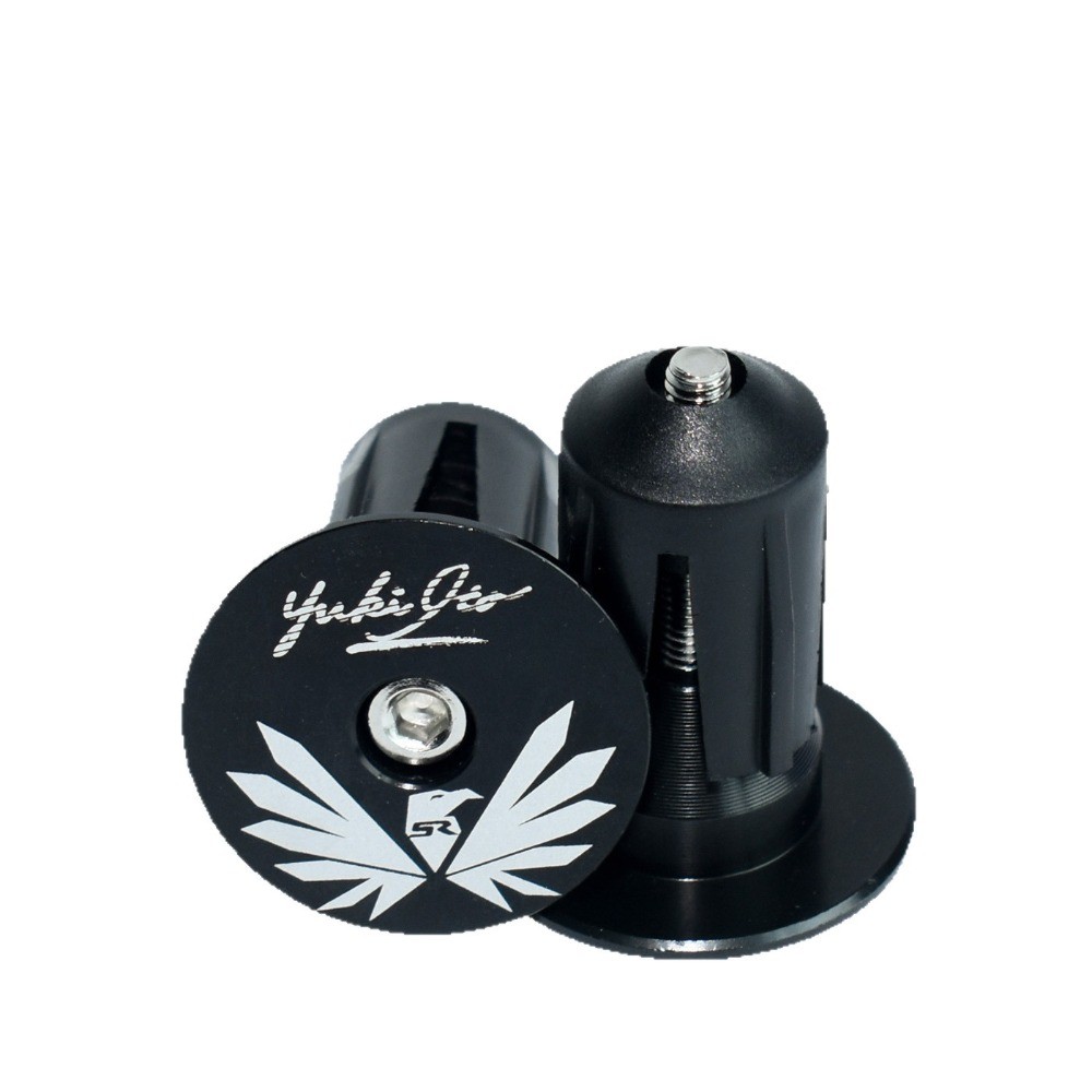 KRSEC Bike Grip Handle Bar End Cap Aluminium Alloy MTB Bike Grips Plugs for Bicycle Handlebar Replac