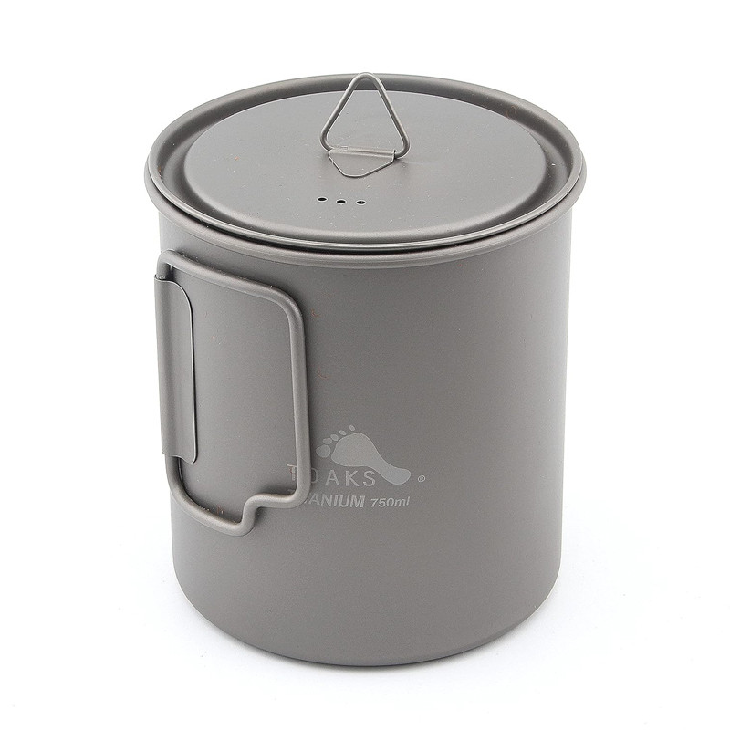 TOAKS Titanium 750ml Pot, POT750 Titanium Cup Ultralight Outdoor Tableware Camping Mug