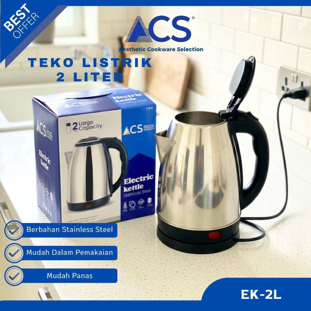 TergacorTEKO LISTRIK BMW STAINLESS UKURAN 2 LITER / Teko ListrikTerbaik