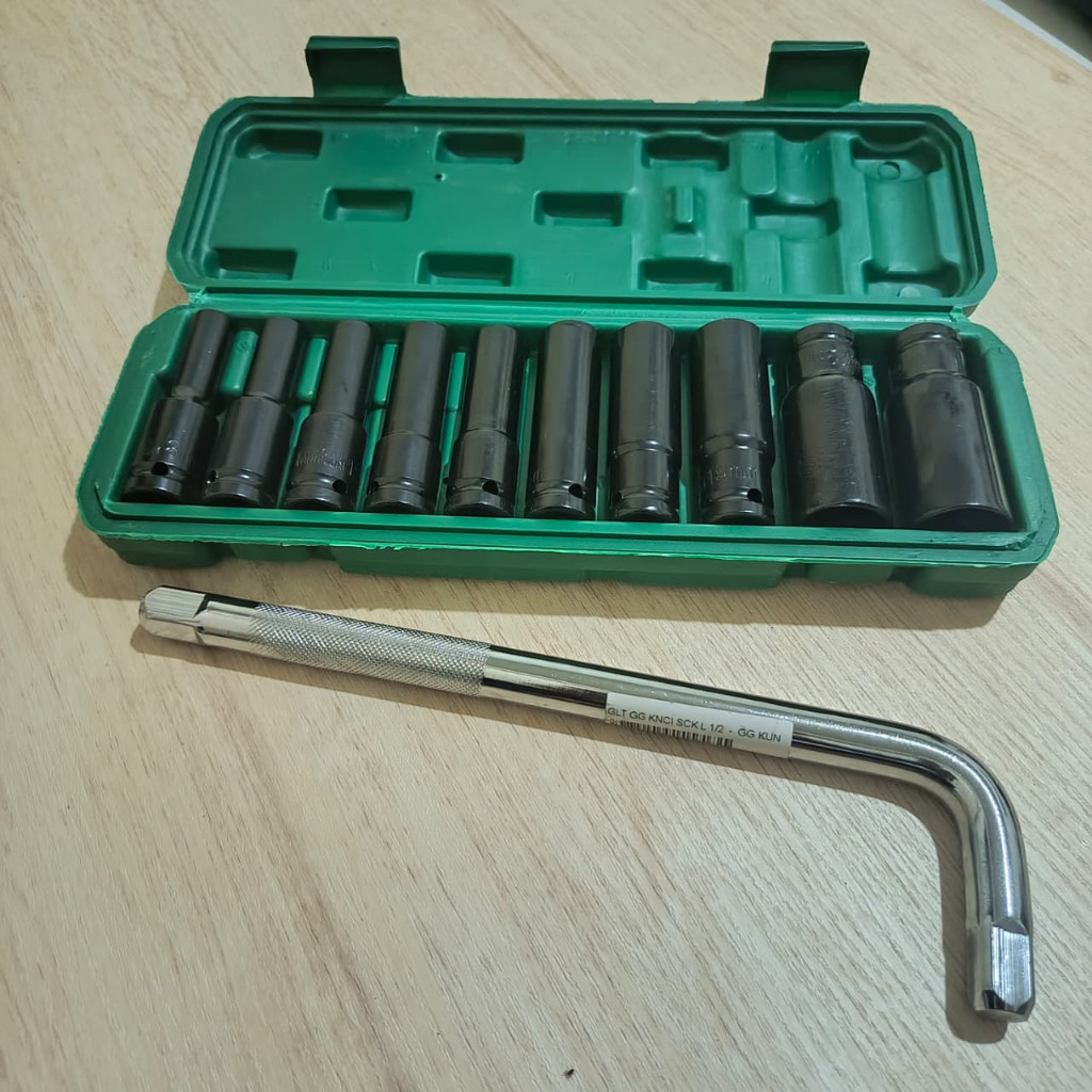 10Pcs Mata Socket 1/2‘’ 8-24mm Impact Kunci Socket/Kunci shock Impact socket set/Impact sock impact 