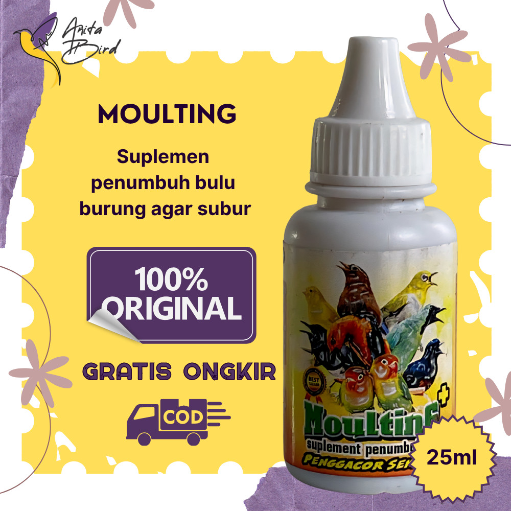 Moulting Gacor Premium 25ml Vitamin Mabung Burung Perawatan Bulu Murai Kacer Lovebird Kicau